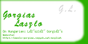 gorgias laszlo business card